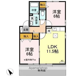 エクセレンテ・マシュー AB【1階】の間取り