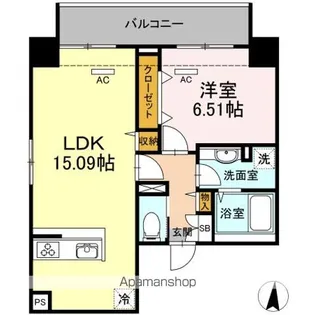 ポラリス菊川【6階】の間取り