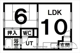 11条ハイツ【10号室】の間取り