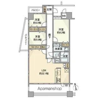 シティコーポ正木【9階】の間取り