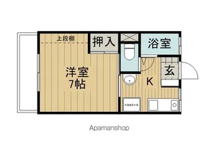 文出マンションB棟【206号室】の間取り