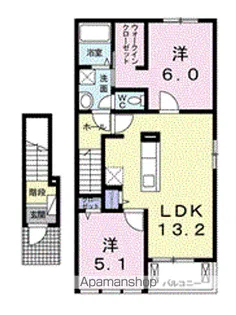 メゾンドールKⅨ【2階】の間取り