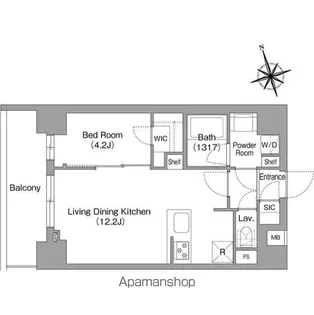 コンフォリア・リヴ八丁堀【5階】の間取り