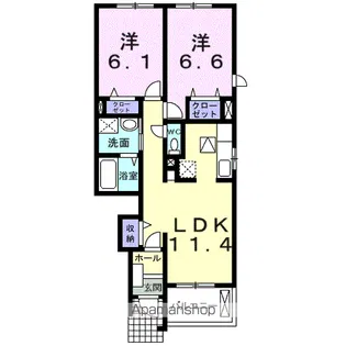 ラゲット アンブラ【1階】の間取り
