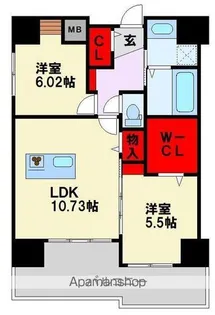 プレジデンス ざ 荒江【3階】の間取り