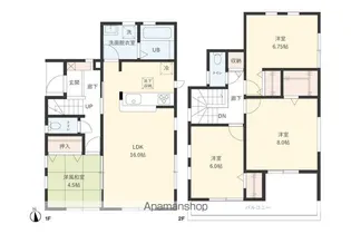 千葉県千葉市若葉区大宮台2丁目【一戸建】の間取り