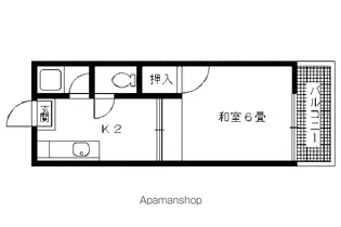 サニーコーポ岡崎【201号室】の間取り