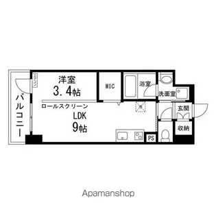 ルキシア大町西公園【1009号室】の間取り