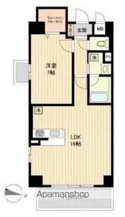 ベルメゾン若林【1階】の間取り