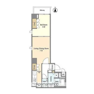 CASSIA押上桜橋【5階】の間取り