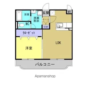 フォレストメゾン堀割弐番館【1階】の間取り