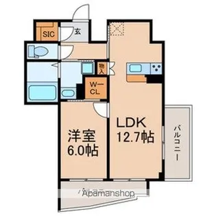 BRILLIANT VIEW CENTRAL PARK【13階】の間取り