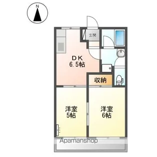 エバーコーポ臼井B【1階】の間取り