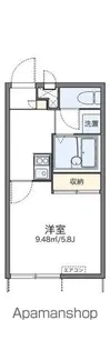 レオパレス七本松【104号室】の間取り