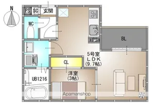 REGALEST 伊島Ⅰ【305号室号室】の間取り