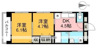 PERLA南川添Ⅱ【2階】の間取り