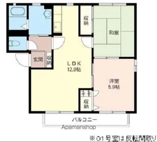 リビオン【102号室】の間取り