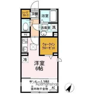 ロードサイド葵 A【1階】の間取り