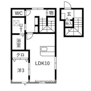 ほのむA棟【201号室】の間取り