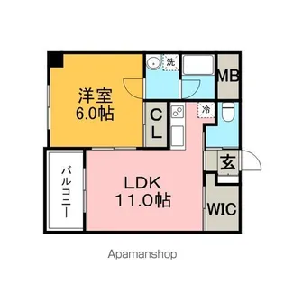すかる梅満【6階】の間取り