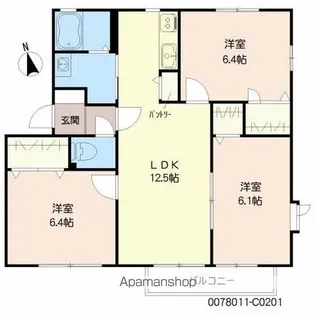 グローブ・たかの C棟【2階】の間取り