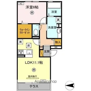 ブリランテ A【1階】の間取り
