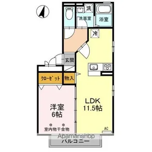 ハーベシアス AB【2階】の間取り