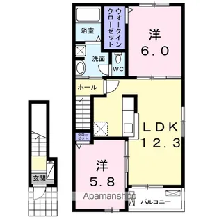 グリーンガーデンⅢ【2階】の間取り