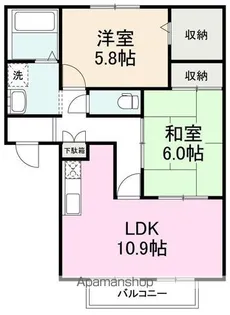 フォブール幸【3階】の間取り
