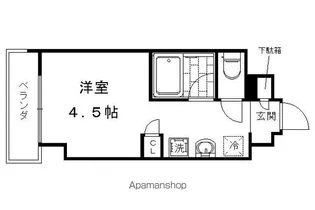 キャンパスヴィレッジ京都西京極【411号室】の間取り