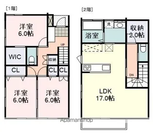 静岡県静岡市清水区三保松原町【テラスハウス】の間取り