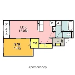 レジデンス プリュⅧ【1階】の間取り