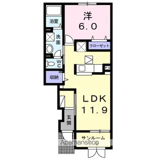 プラム アライブ【1階】の間取り