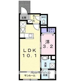 シャン ボア 2【1階】の間取り