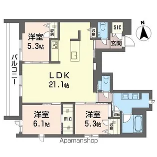 クレールミキ荻窪【101号室】の間取り