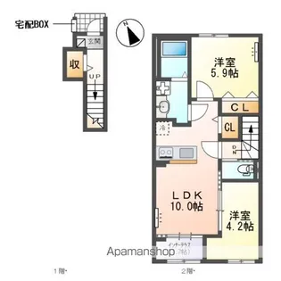 ソレイユ・ブラン【2階】の間取り
