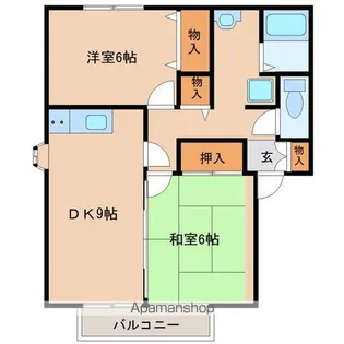 ルミエール福室G【1階】の間取り