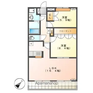 サールナート【2階】の間取り