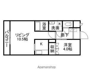 リヴィール・ワン【201号室】の間取り