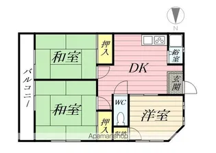 コーポハヅキ【201号室】の間取り