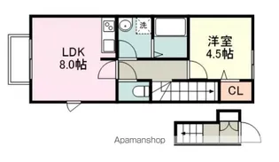 アスコット台原B棟【2階】の間取り