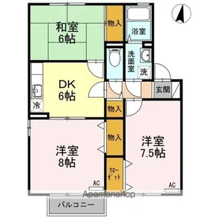 ブレスガーデン I棟【2階】の間取り