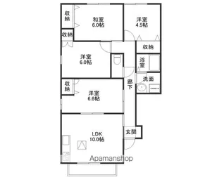 錦マンションⅢ【101号室】の間取り