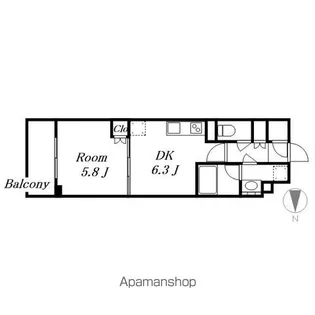 オーパスレジデンス名古屋ステーション【8階】の間取り