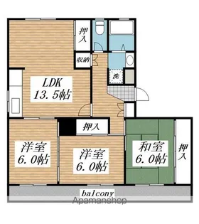 ラクシャリー春ヶ丘【3階】の間取り