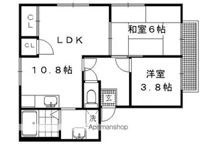 フレグランス北白川【202号室】の間取り