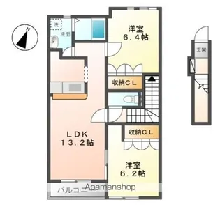 MIRADOR MAEDA【2階】の間取り