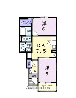 シャングリラA【1階】の間取り