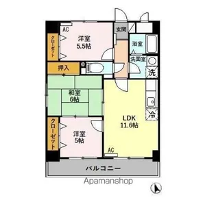 BELLE DE MEURE長良(ベルドミールナガラ)【2階】の間取り