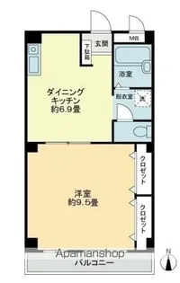 フィネス新開【3階】の間取り